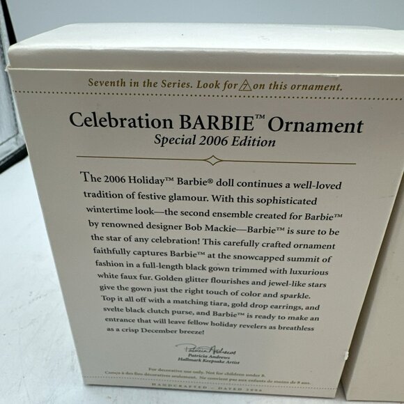 Hallmark Keepsake Celebration Barbie Collectors Series Ornament 1995 2006 2008 - Picture 6 of 15